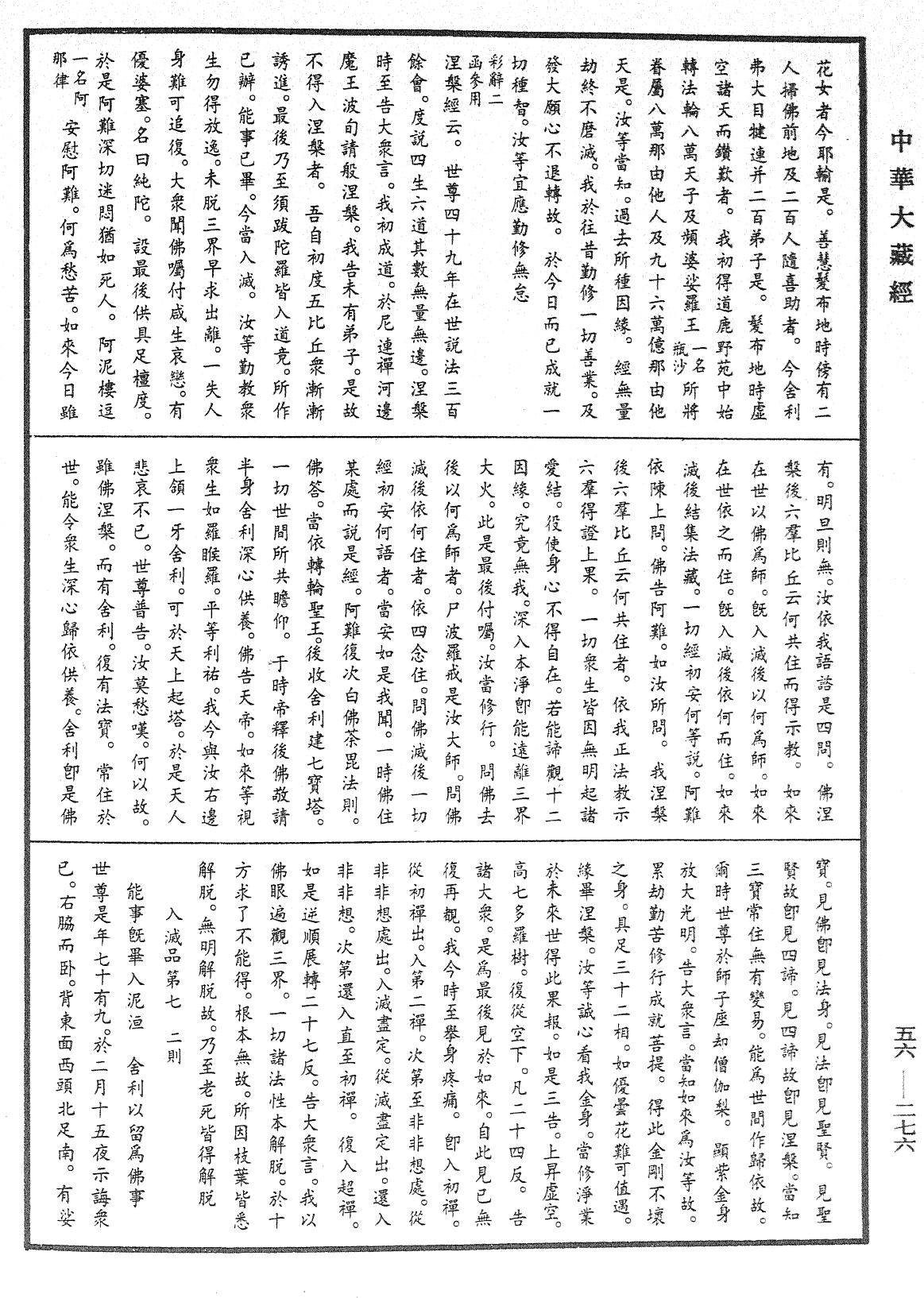 大藏一覽集《中華大藏經》_第56冊_第0276頁