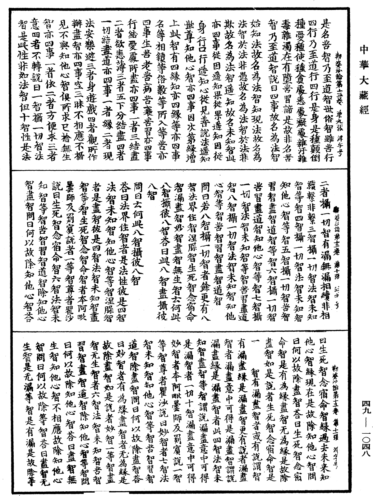 鞞婆沙論《中華大藏經》_第49冊_第1048頁