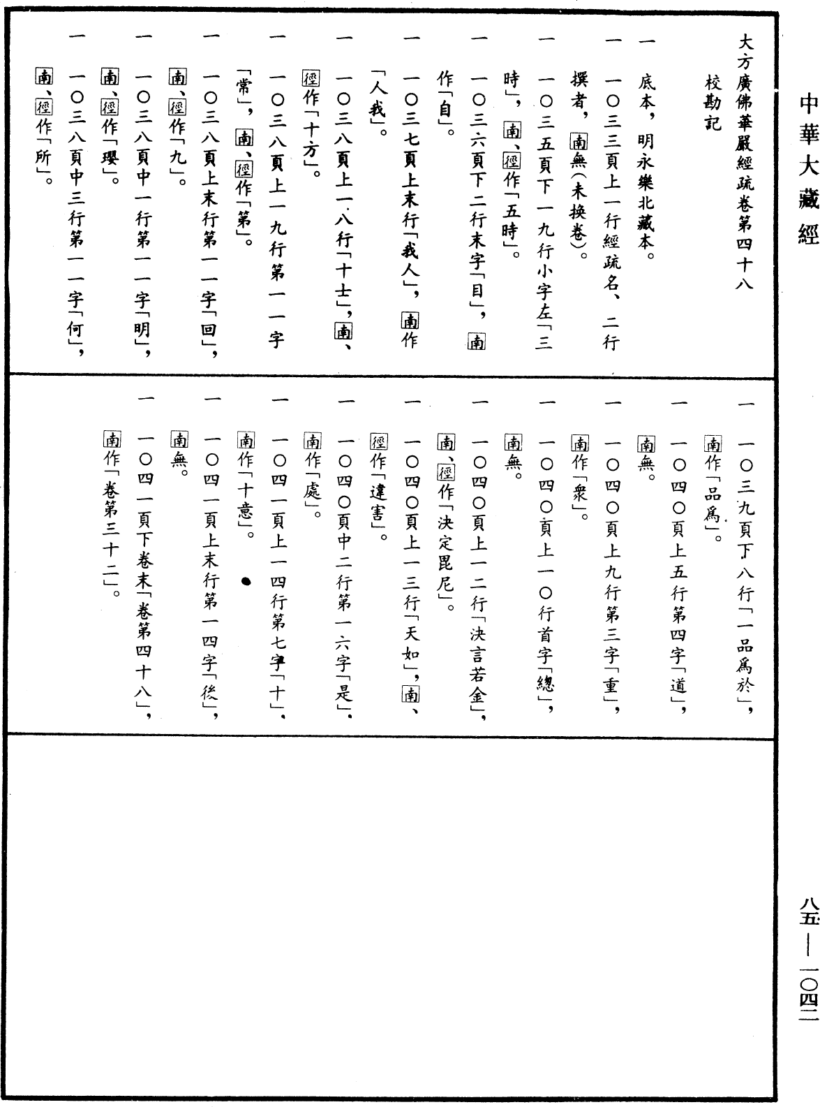 File:《中華大藏經》 第85冊 第1042頁.png