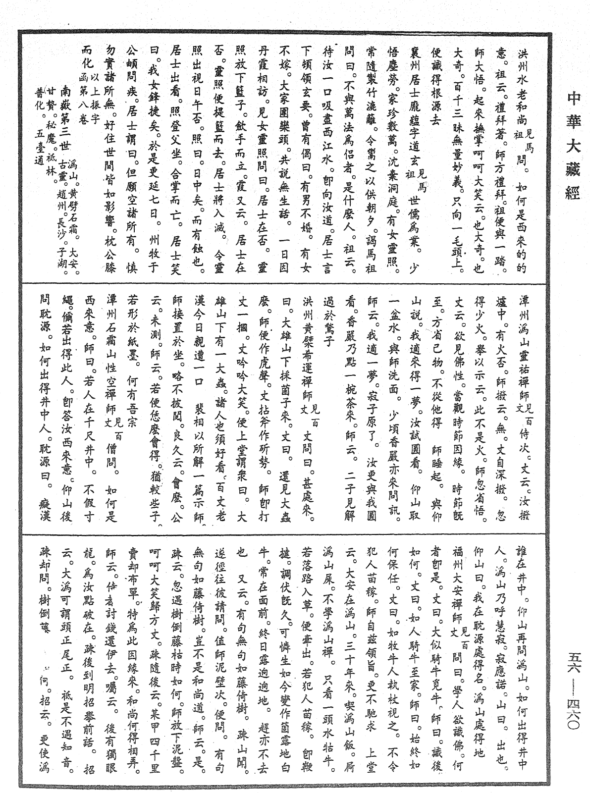 大藏一覽集《中華大藏經》_第56冊_第0460頁