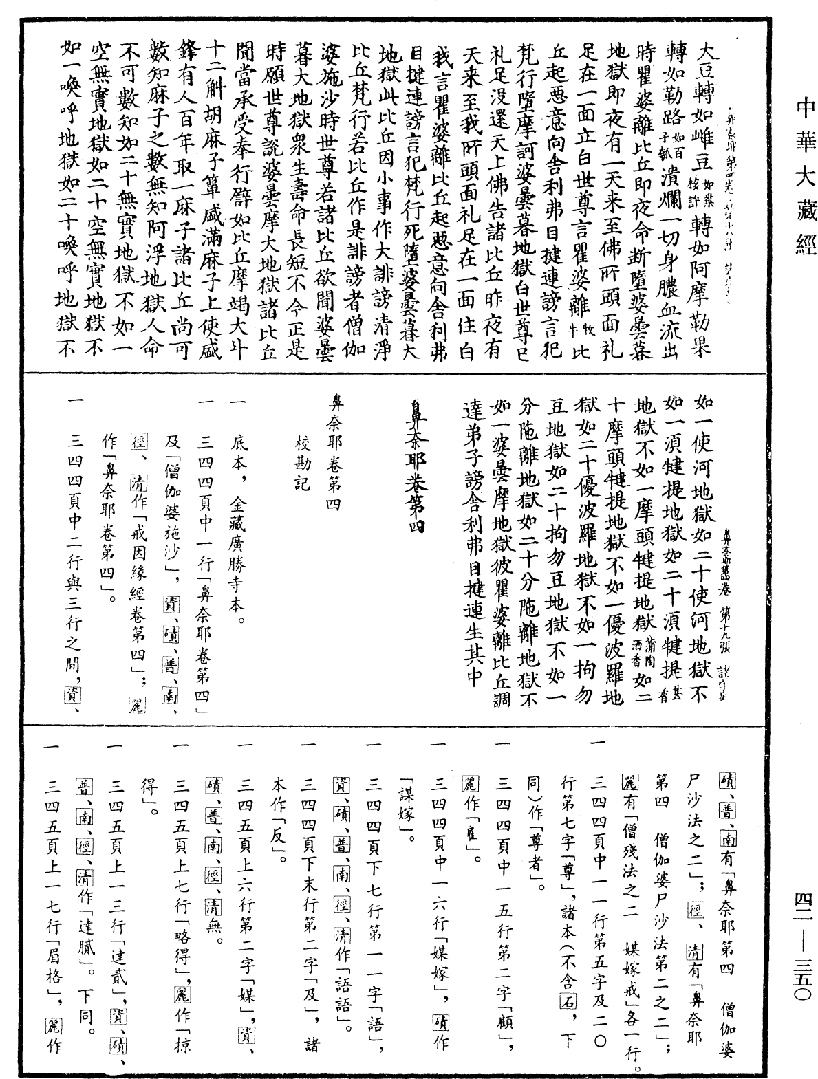 鼻奈耶《中華大藏經》_第42冊_第350頁