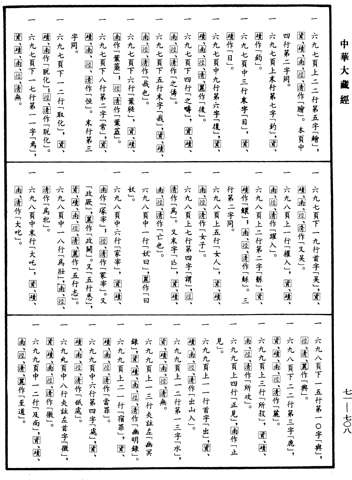 File:《中華大藏經》 第71冊 第708頁.png