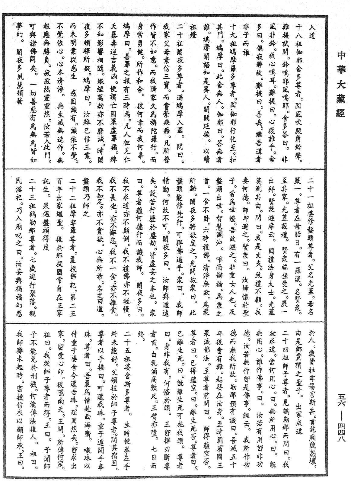 大藏一覽集《中華大藏經》_第56冊_第0448頁