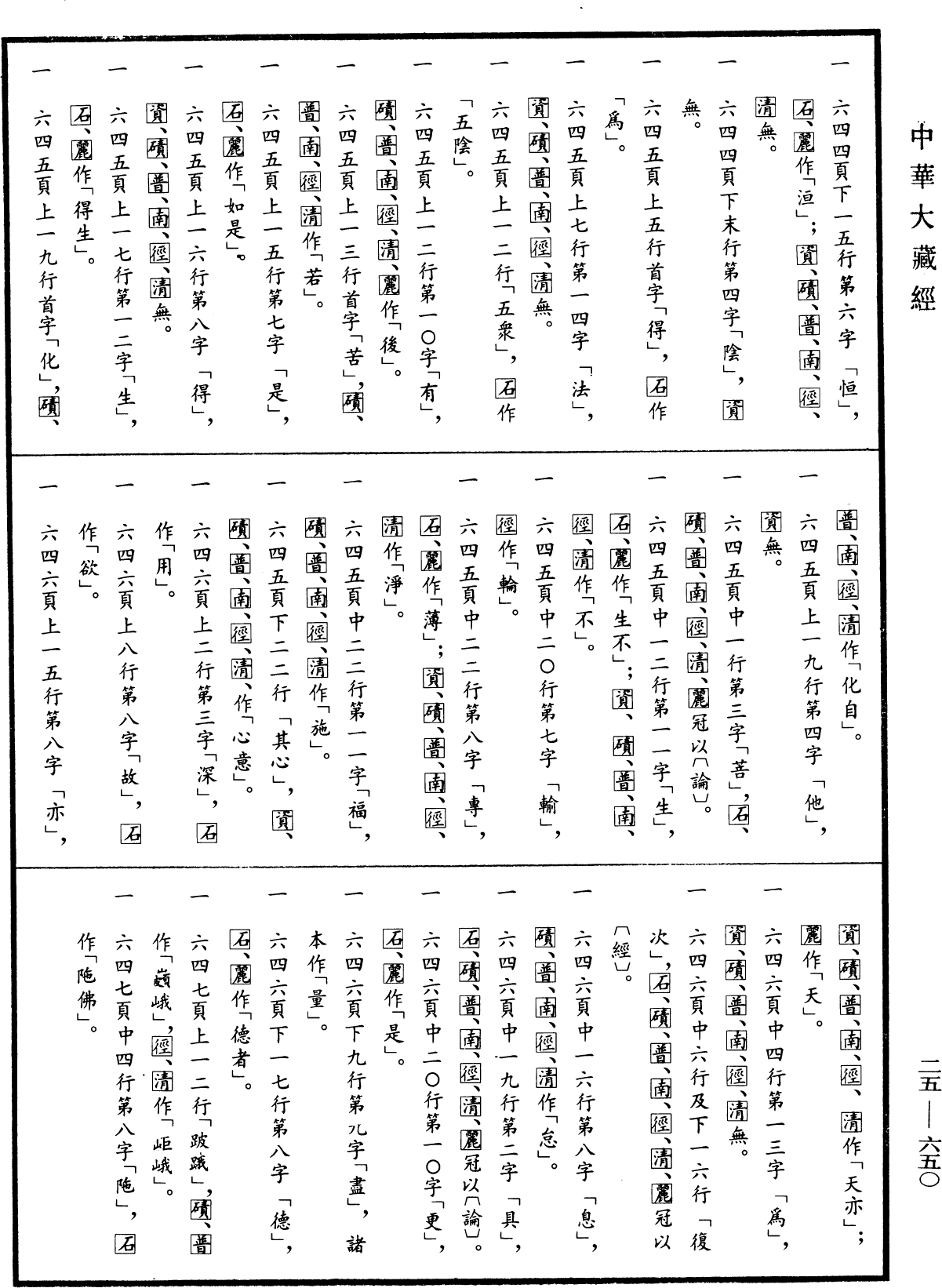 File:《中華大藏經》 第25冊 第650頁.png