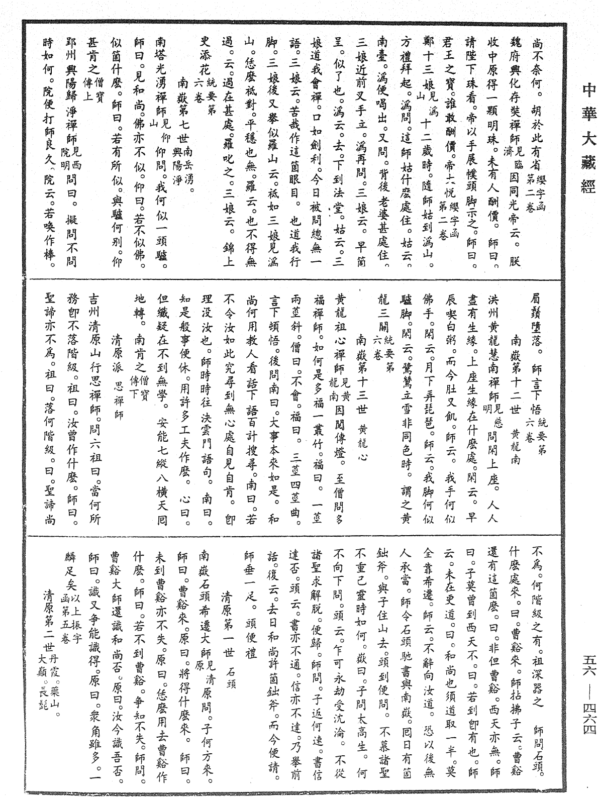 大藏一覽集《中華大藏經》_第56冊_第0464頁