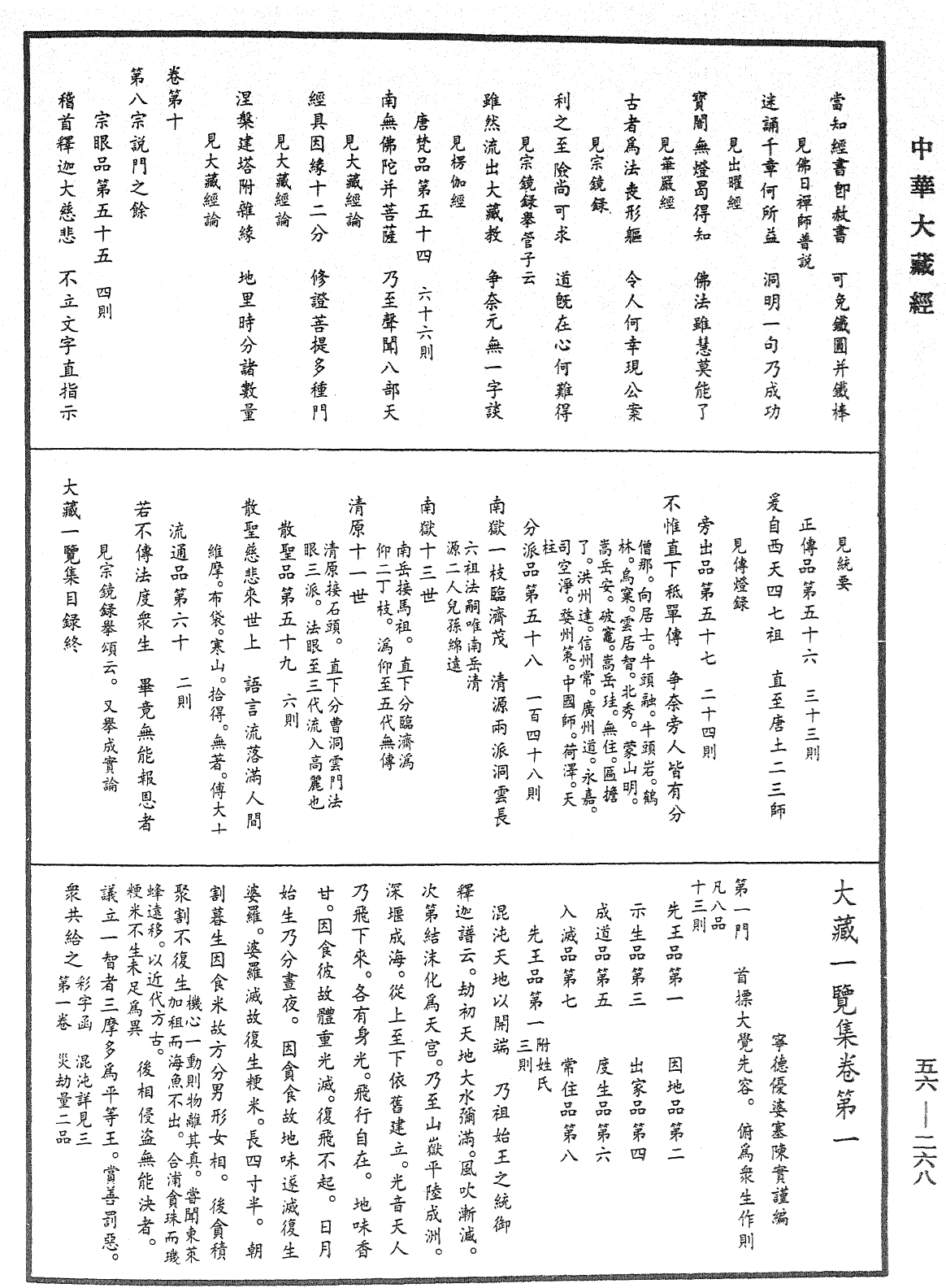 大藏一覽集《中華大藏經》_第56冊_第0268頁