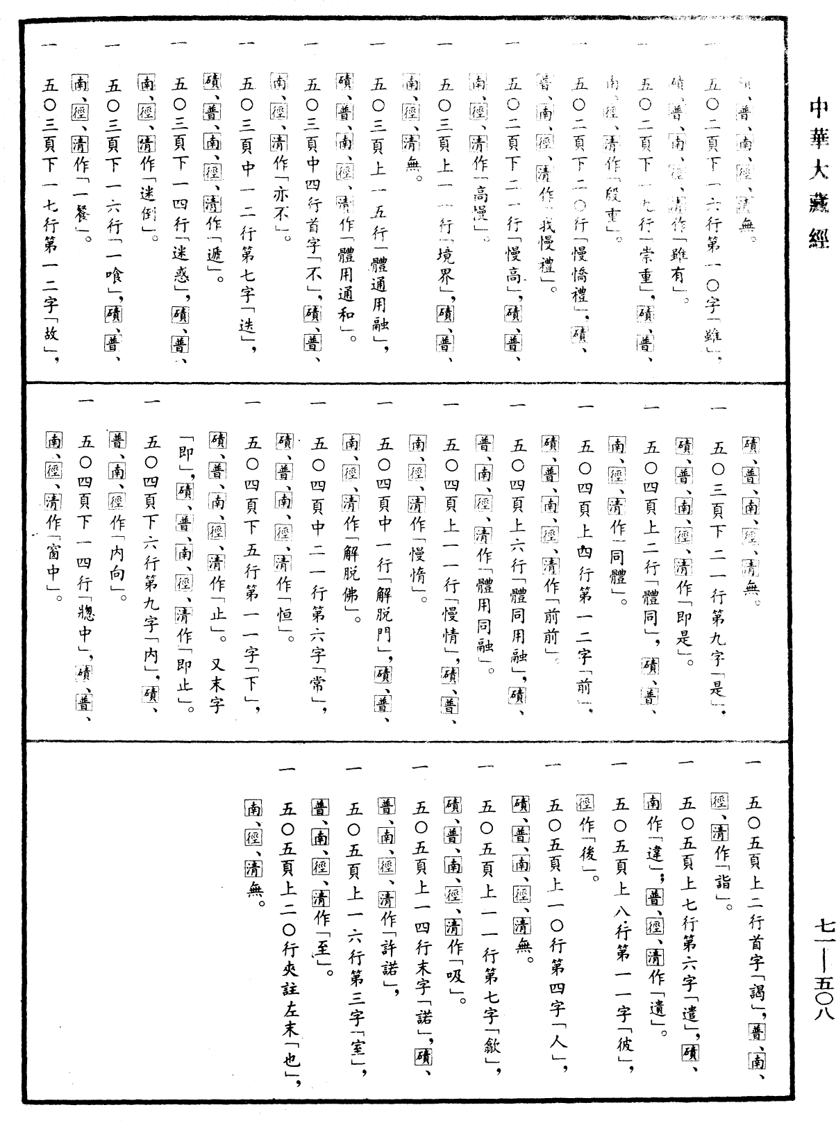 File:《中華大藏經》 第71冊 第508頁.png