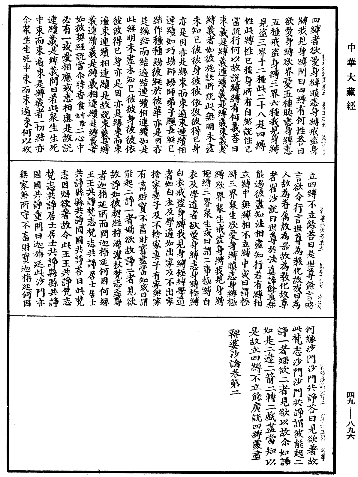 鞞婆沙論《中華大藏經》_第49冊_第0896頁
