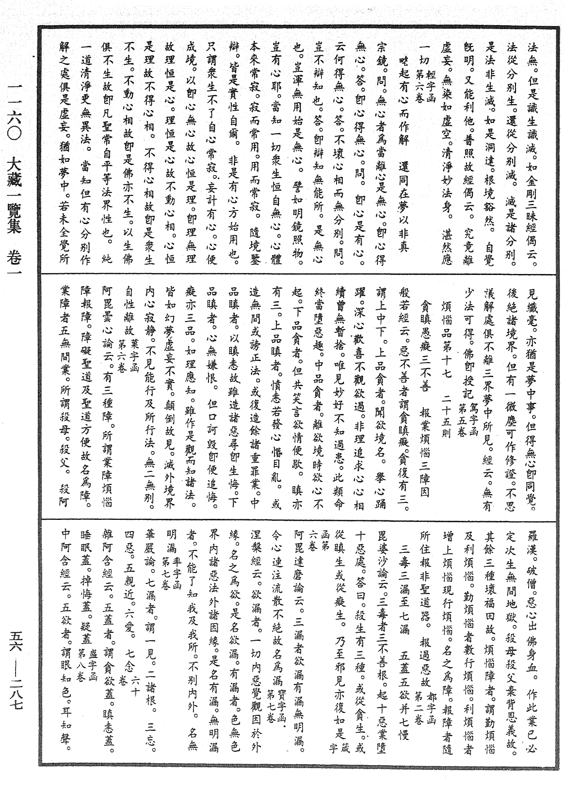 大藏一覽集《中華大藏經》_第56冊_第0287頁