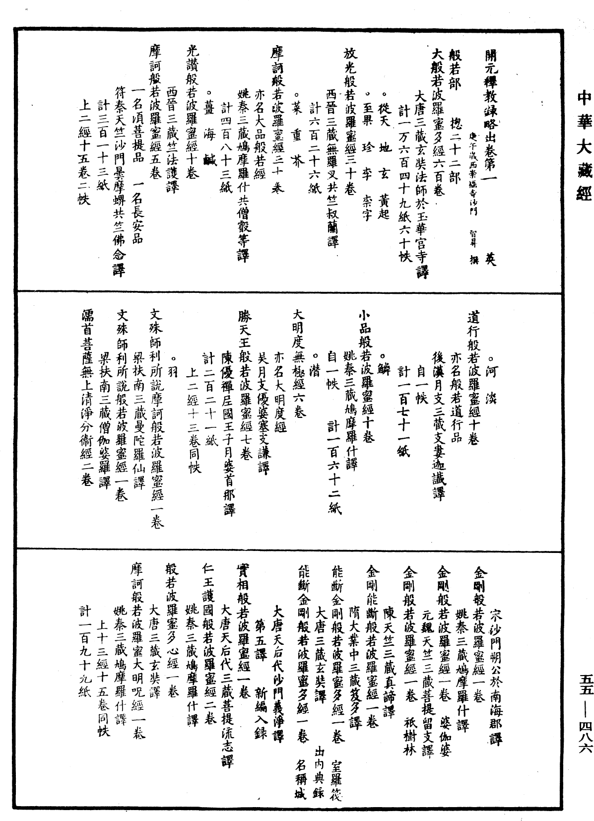 開元釋教錄略出《中華大藏經》_第55冊_第486頁