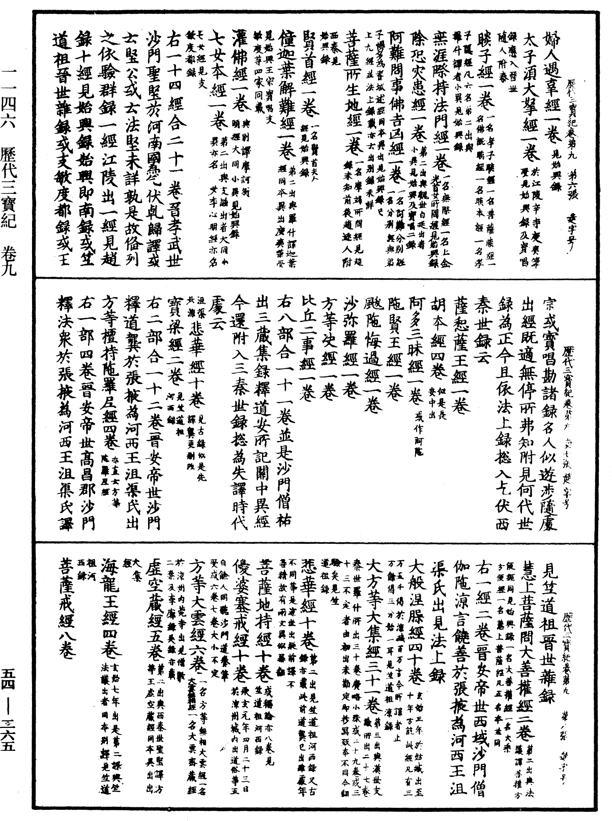 歷代三寶紀《中華大藏經》_第54冊_第265頁