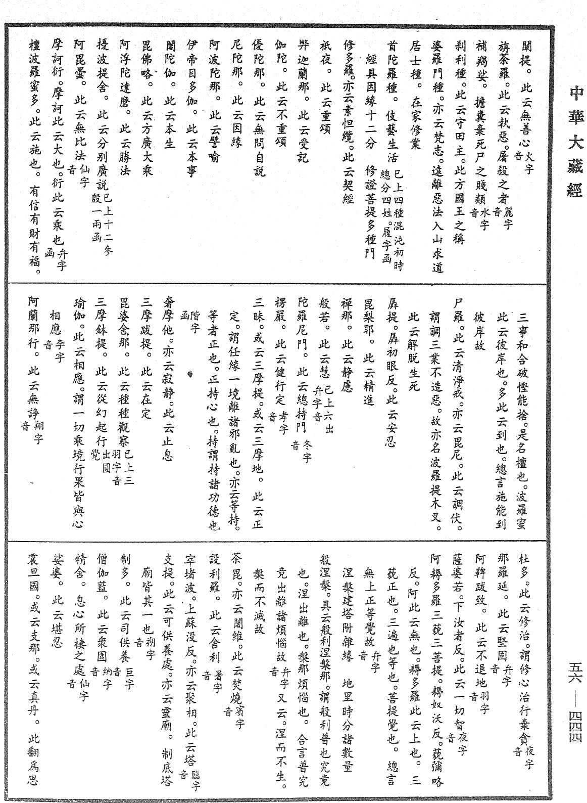 大藏一覽集《中華大藏經》_第56冊_第0444頁