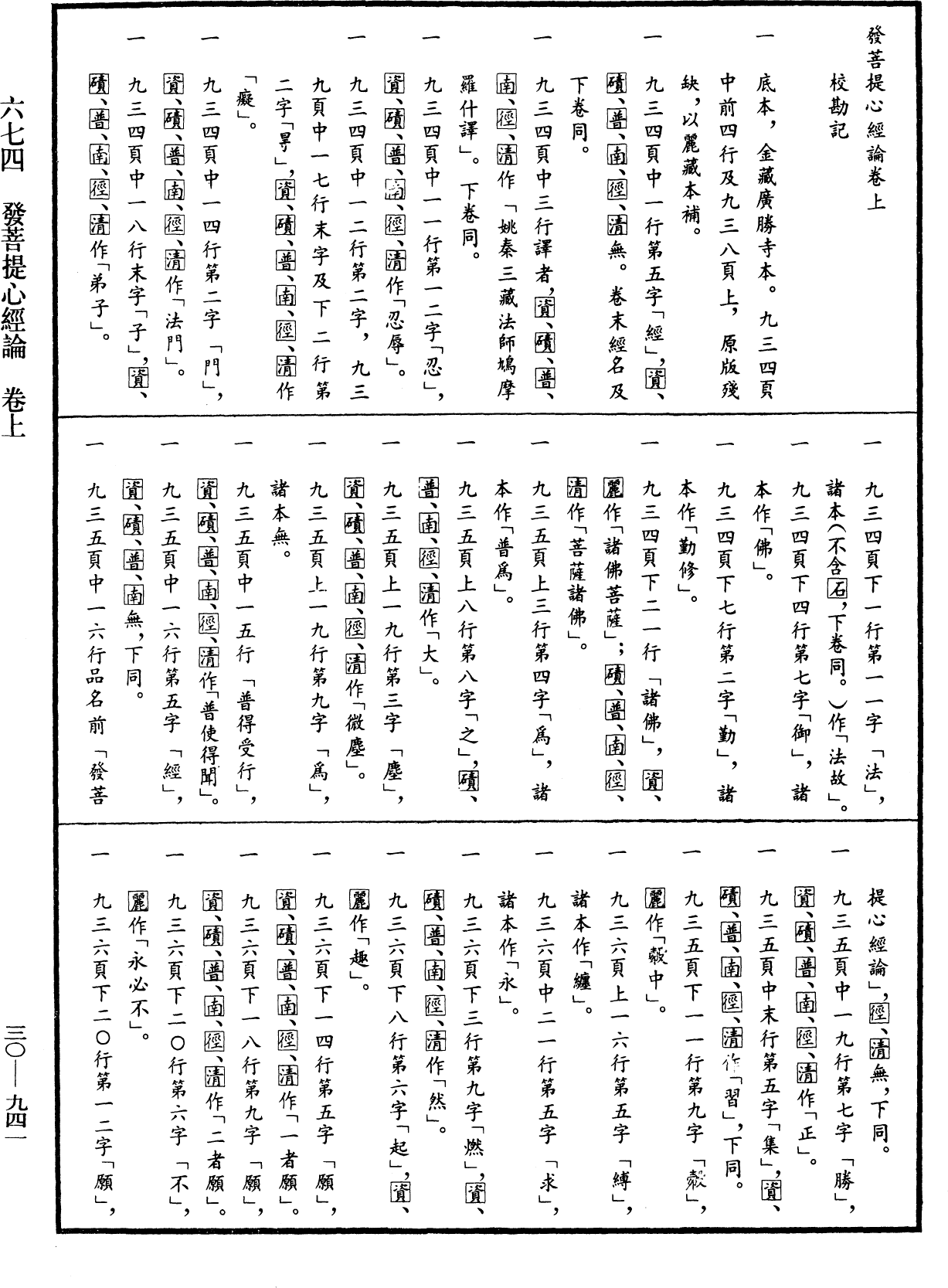 發菩提心經論《中華大藏經》_第30冊_第0941頁