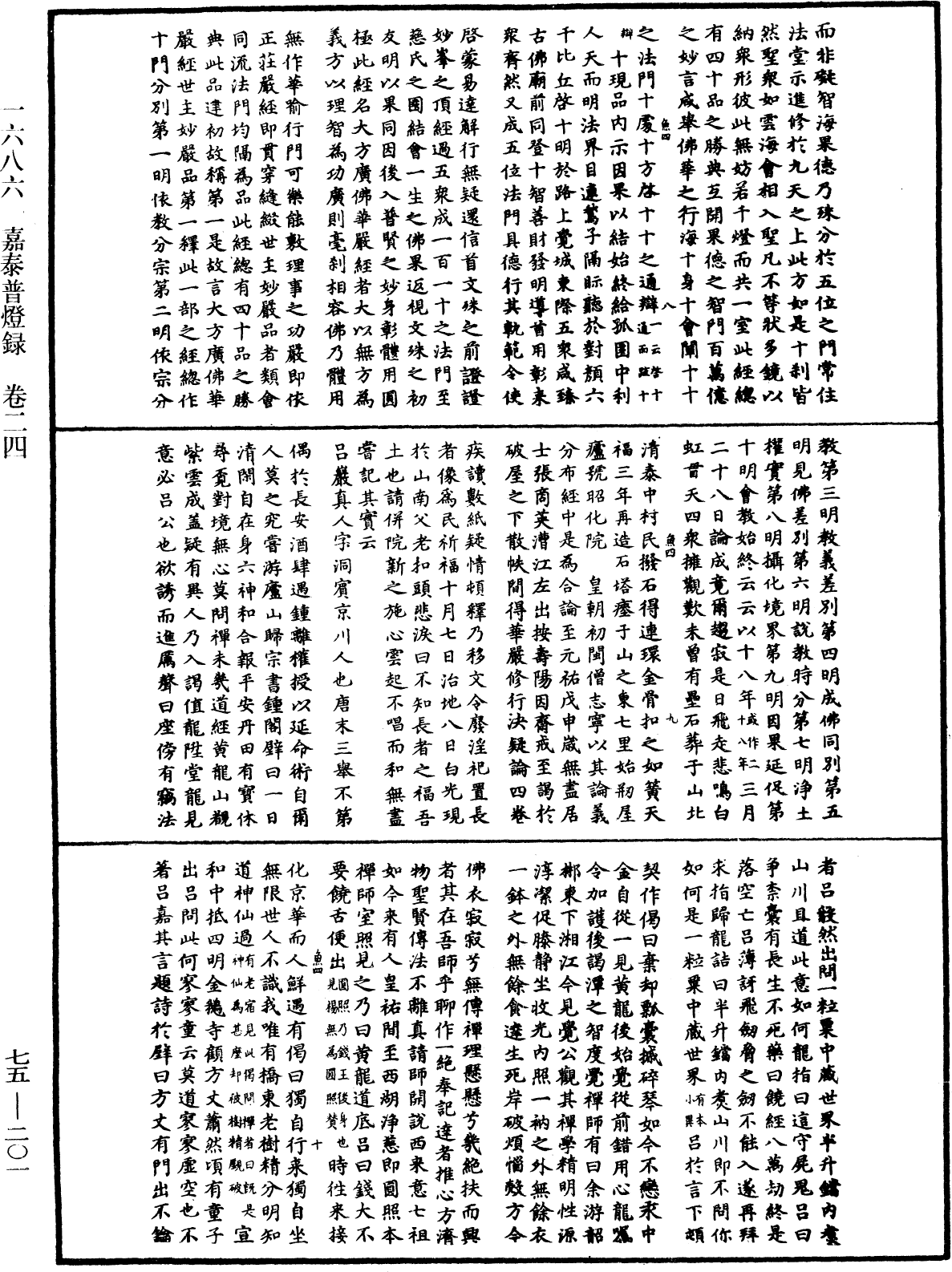 嘉泰普燈錄《中華大藏經》_第75冊_第201頁