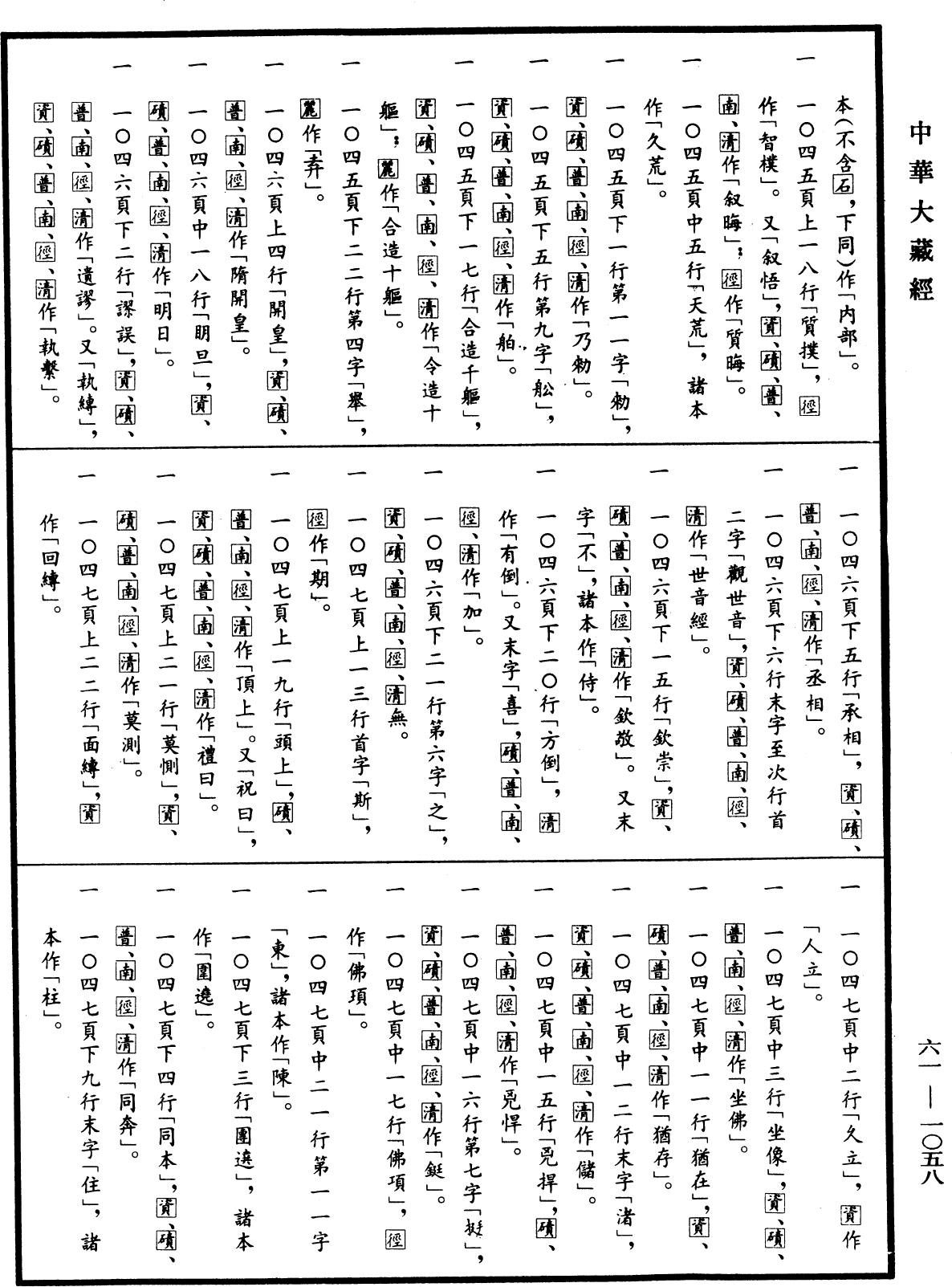 File:《中華大藏經》 第61冊 第1058頁.png
