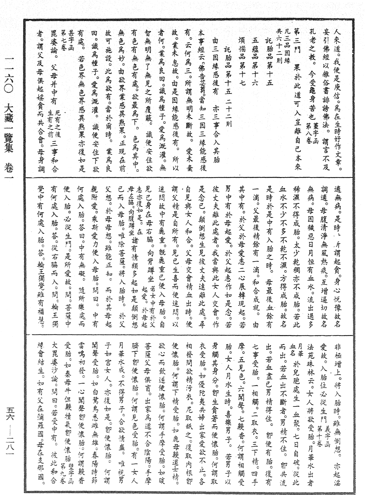大藏一覽集《中華大藏經》_第56冊_第0281頁