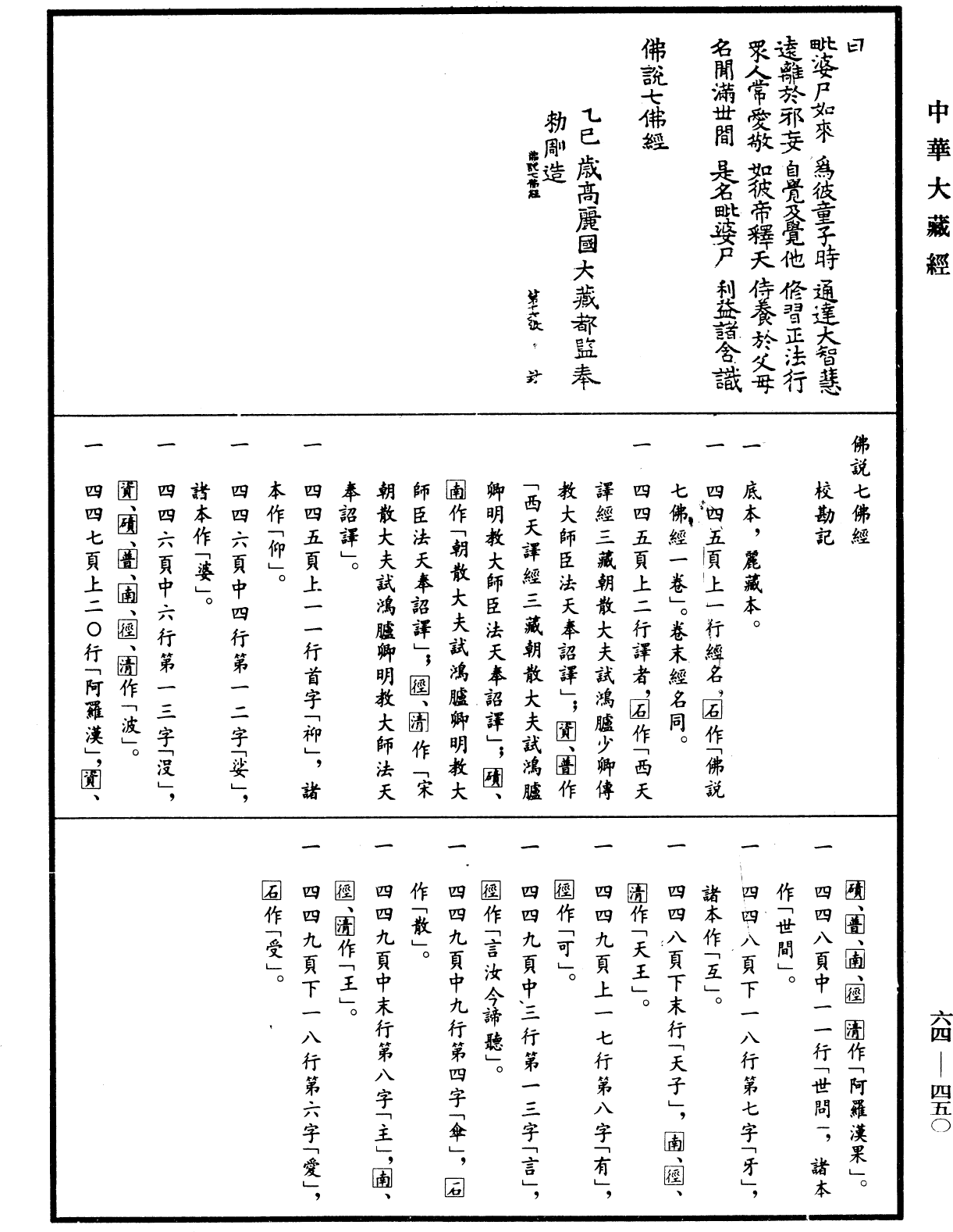 File:《中華大藏經》 第64冊 第0450頁.png