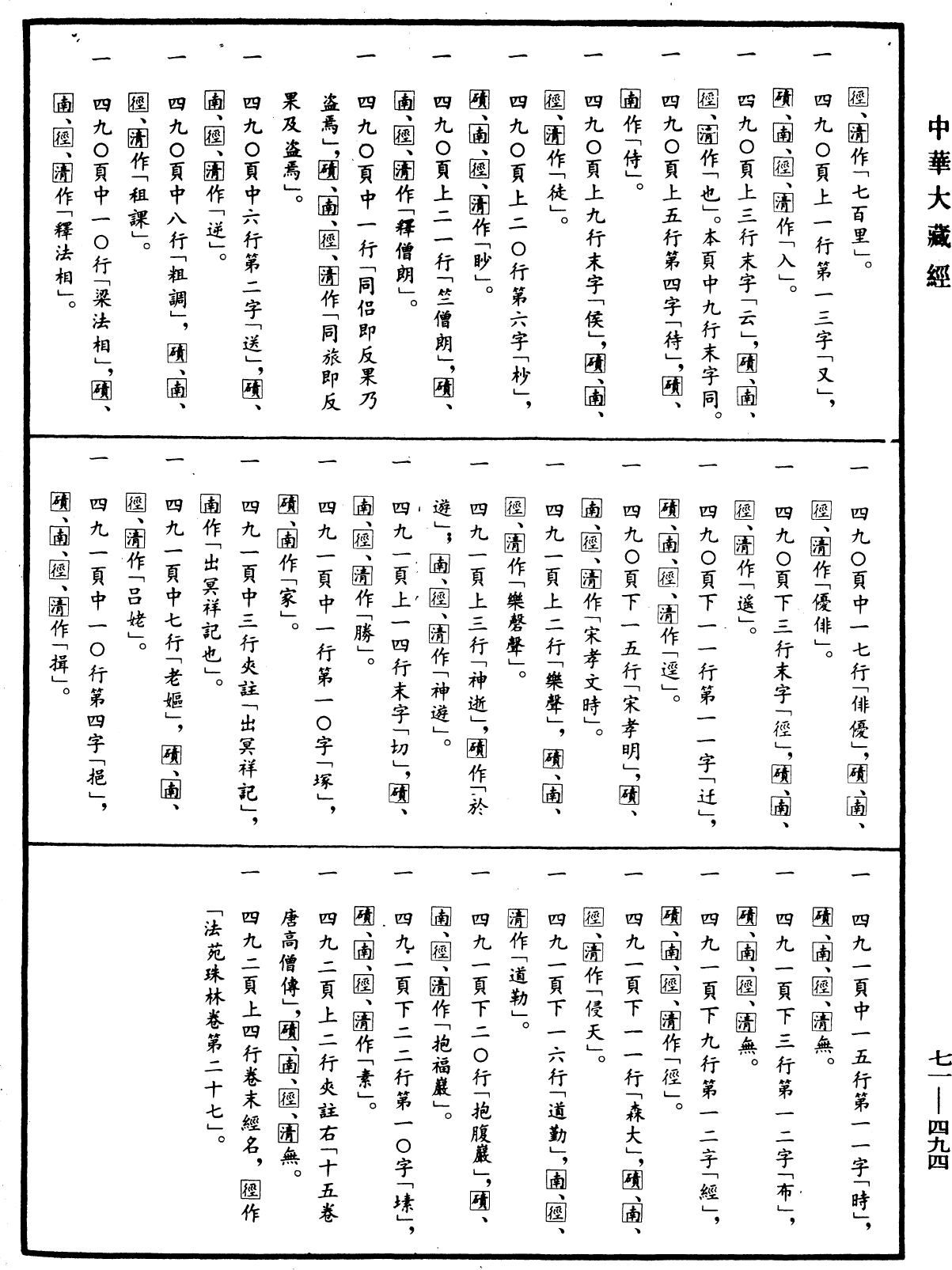 File:《中華大藏經》 第71冊 第494頁.png
