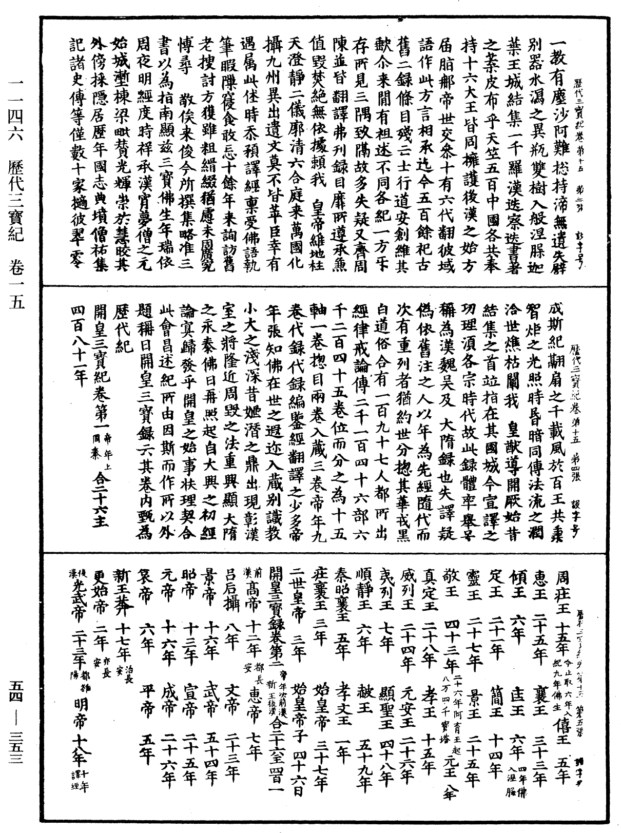 歷代三寶紀《中華大藏經》_第54冊_第353頁