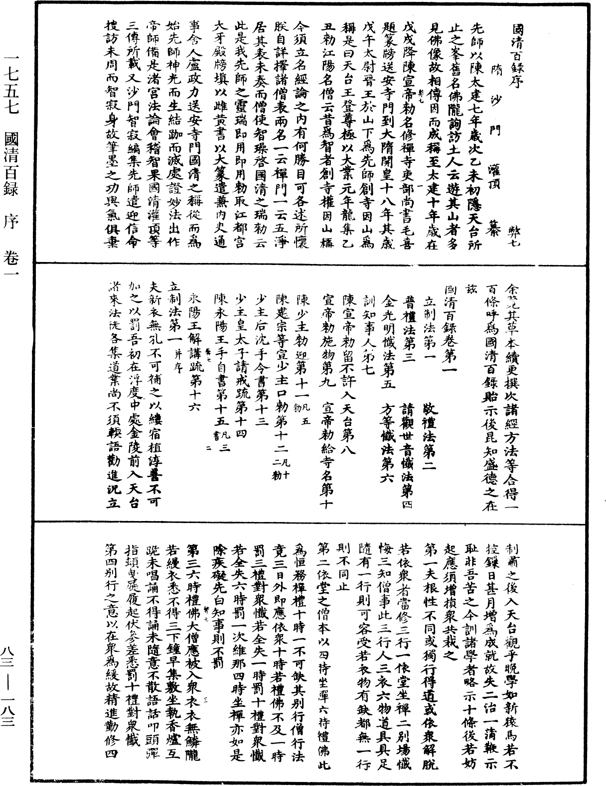 國清百錄《中華大藏經》_第83冊_第0183頁
