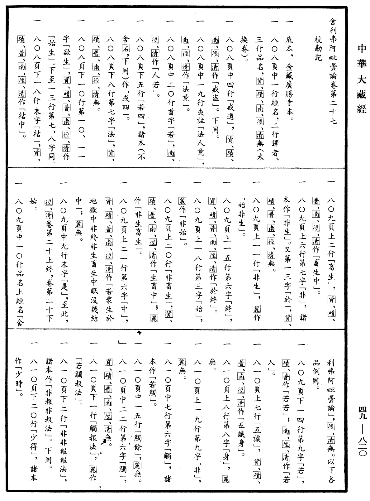 File:《中華大藏經》 第49冊 第0820頁.png