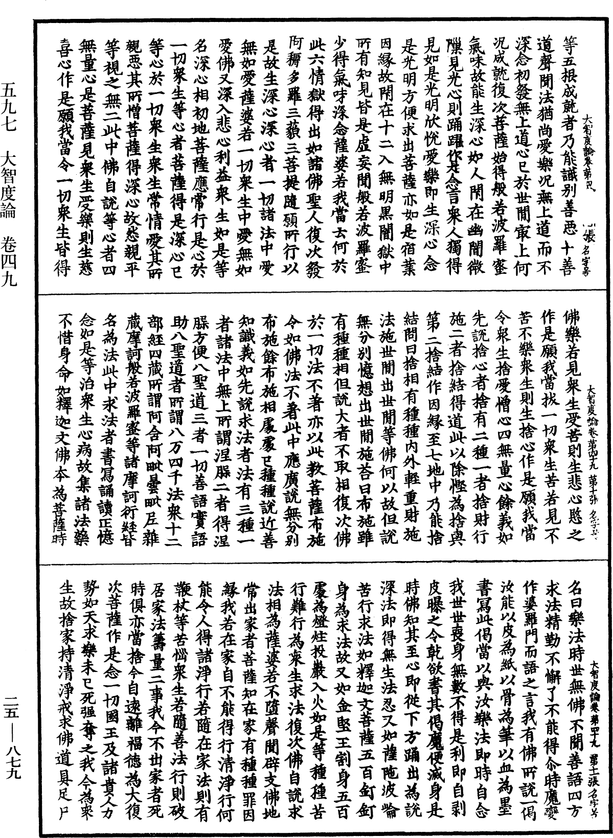 大智度論《中華大藏經》_第25冊_第879頁