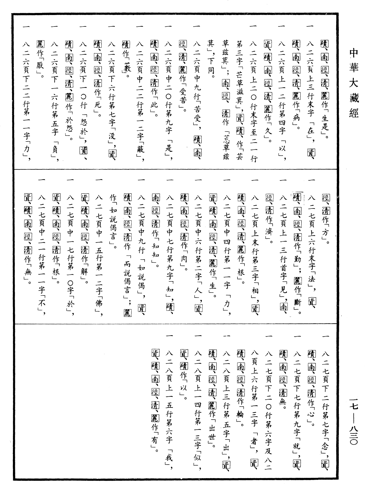File:《中華大藏經》 第17冊 第830頁.png