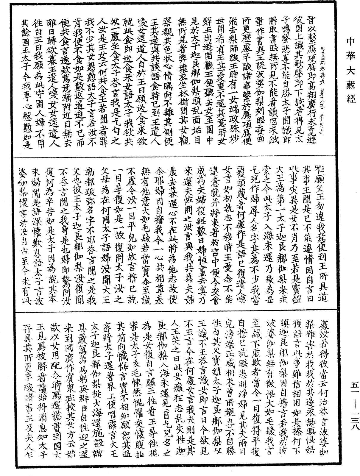 賢愚經《中華大藏經》_第51冊_第138頁