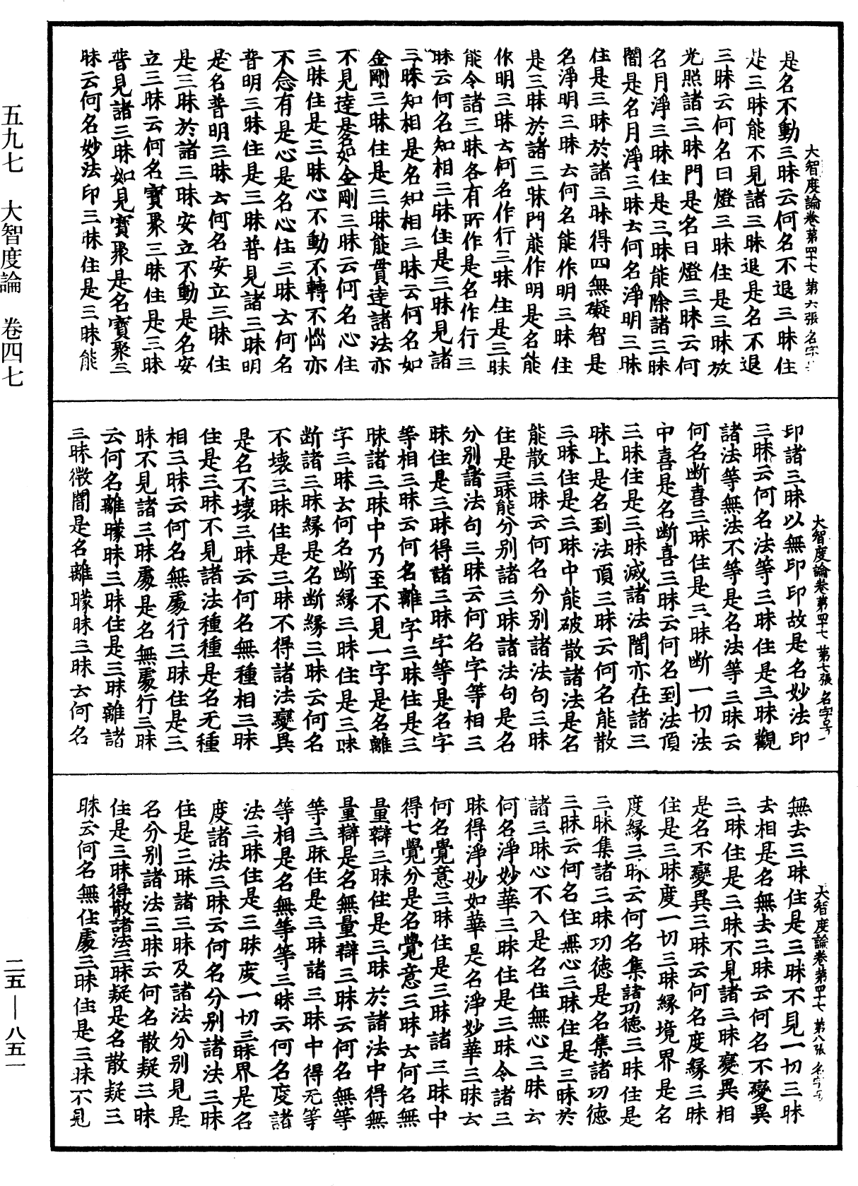 大智度論《中華大藏經》_第25冊_第851頁