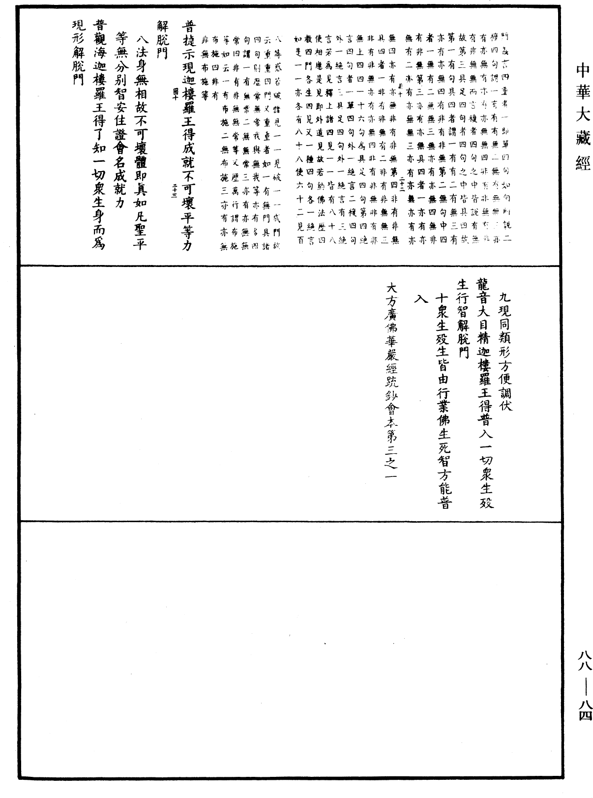 大方廣佛華嚴經疏鈔會本《中華大藏經》_第88冊_第084頁