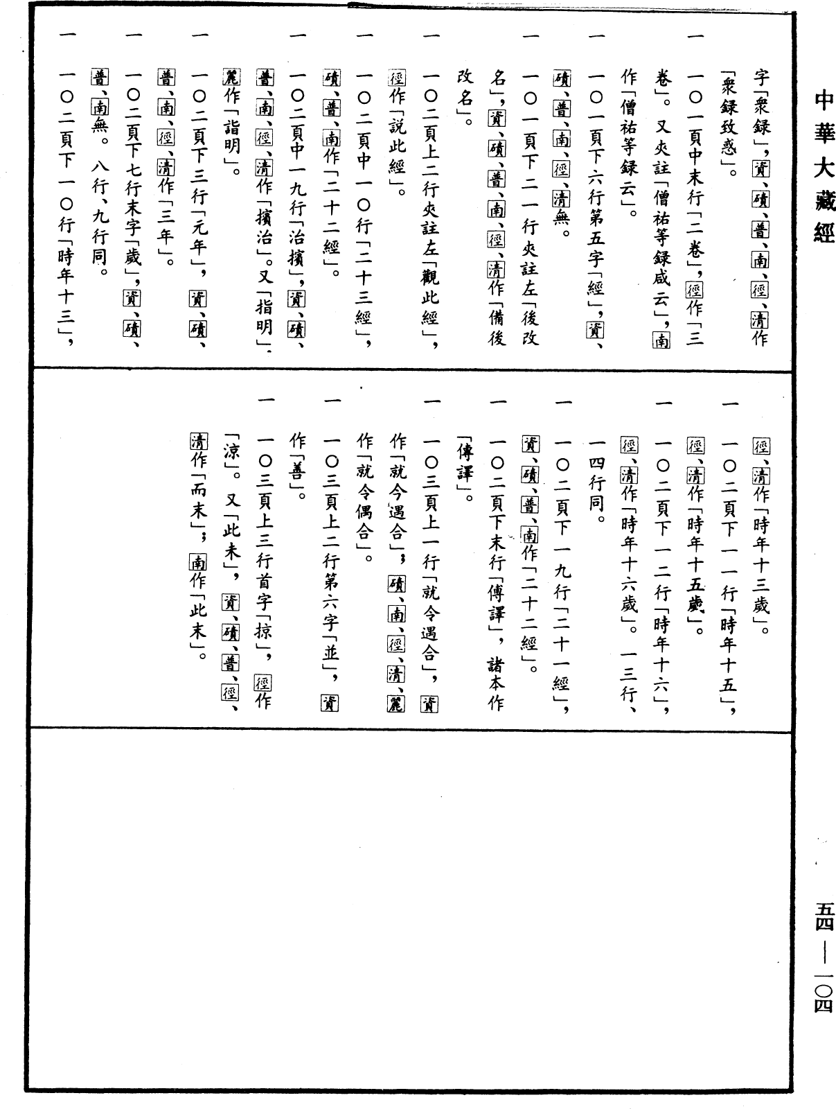 眾經目錄《中華大藏經》_第54冊_第104頁