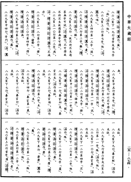 File:《中華大藏經》 第25冊 第874頁.png