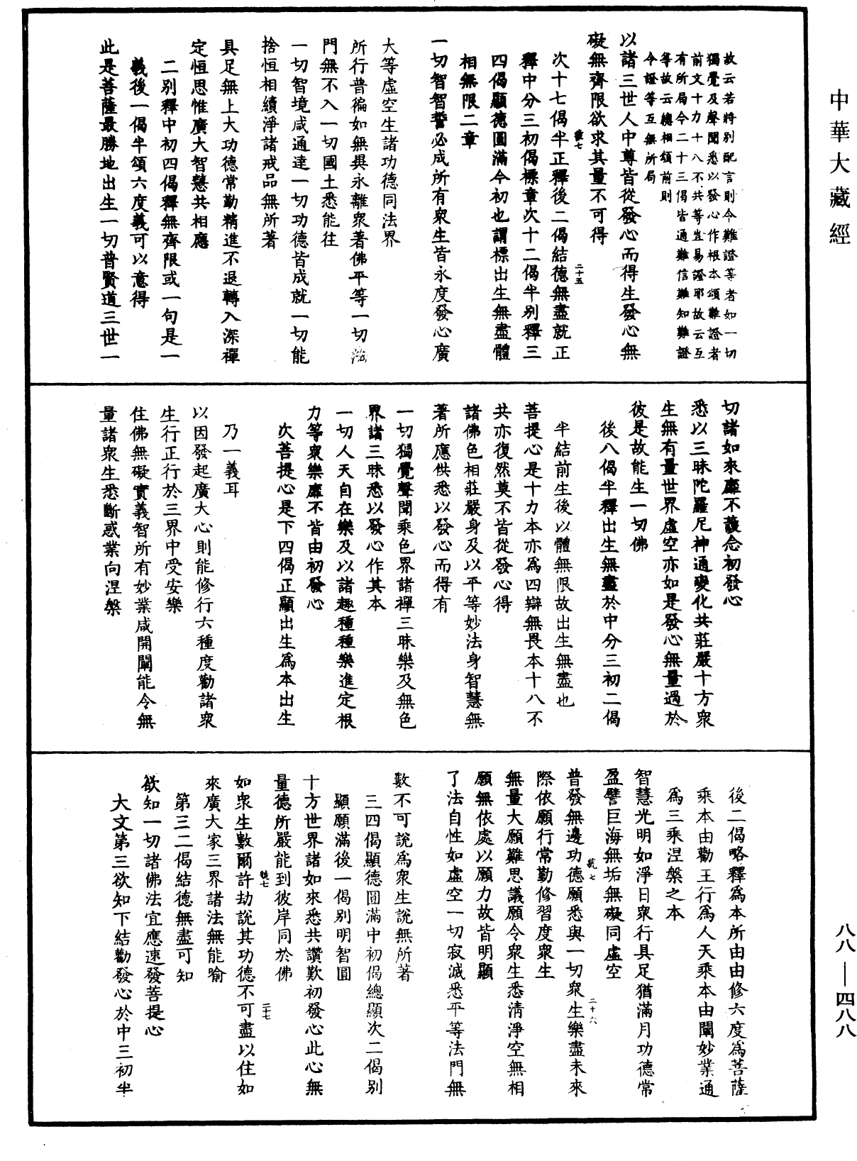 大方廣佛華嚴經疏鈔會本《中華大藏經》_第88冊_第488頁