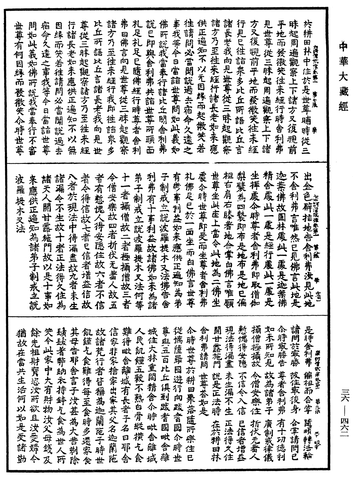 摩訶僧祇律《中華大藏經》_第36冊_第0462頁