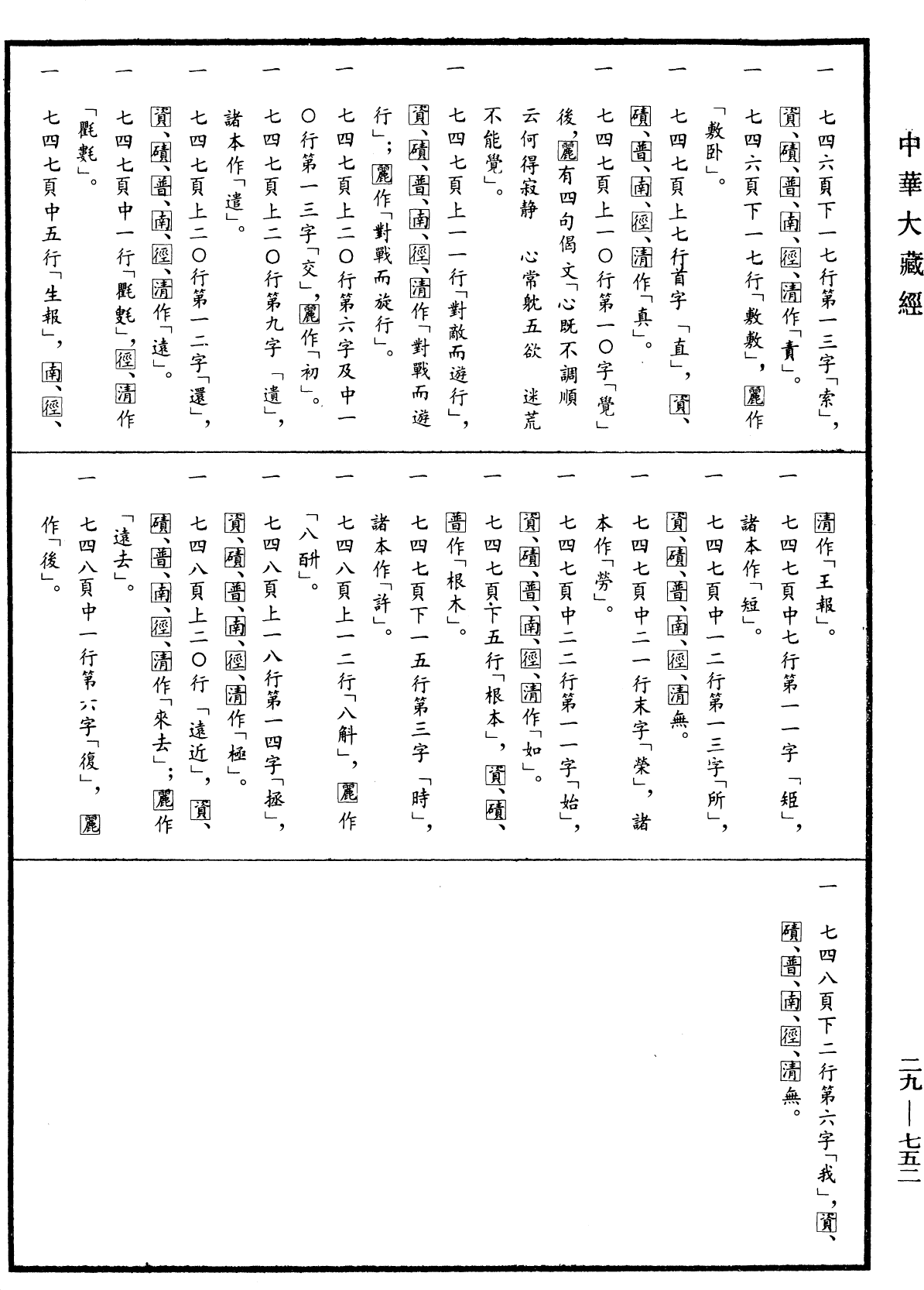 大莊嚴論經《中華大藏經》_第29冊_第0752頁