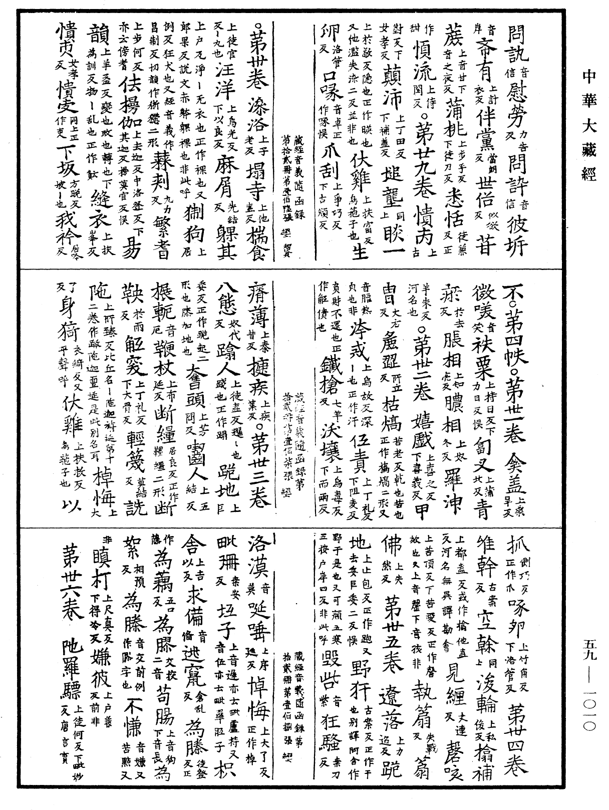 File:《中華大藏經》 第59冊 第1010頁.png