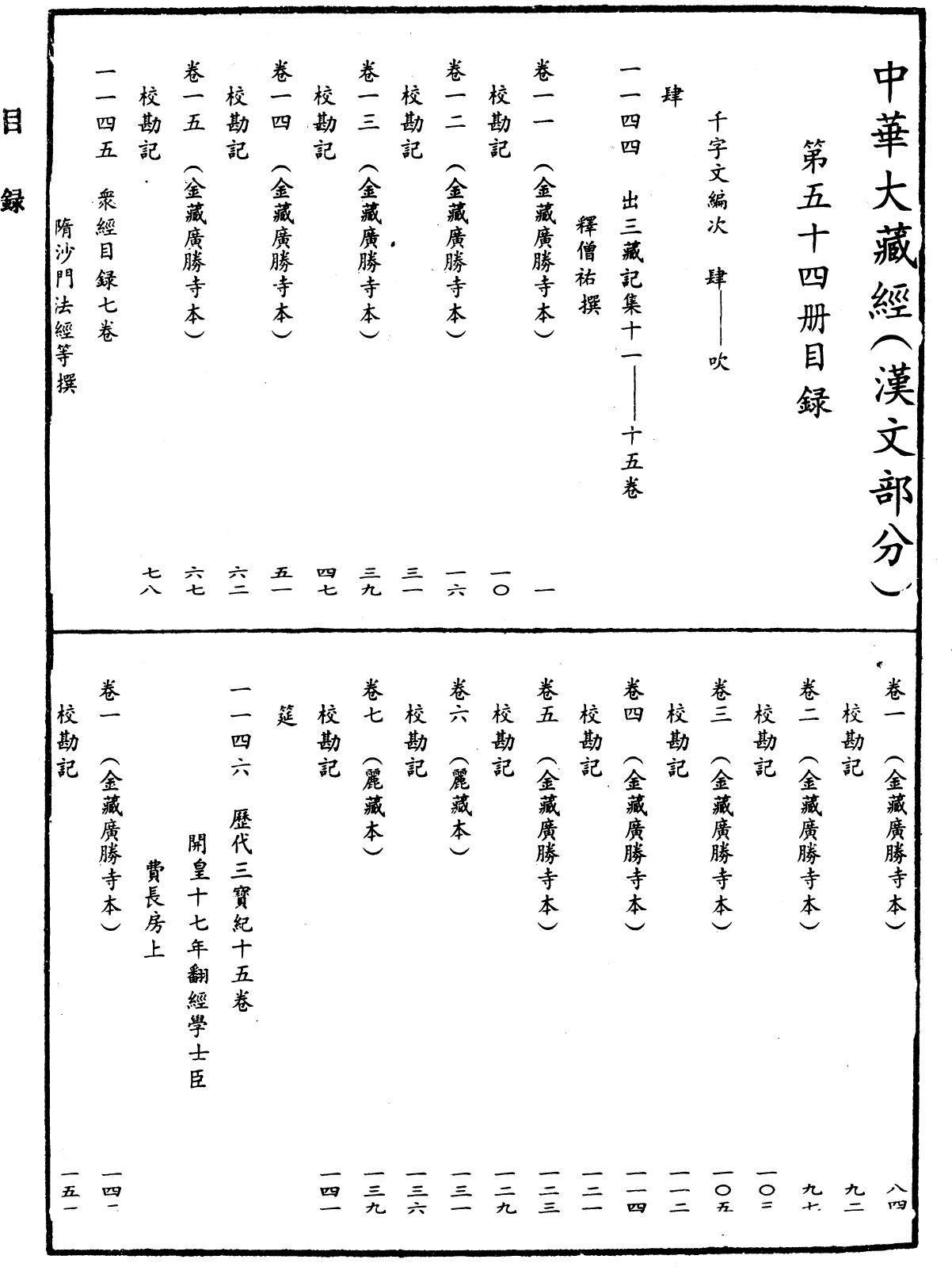 File:《中華大藏經》 第54冊 目録 (1).png