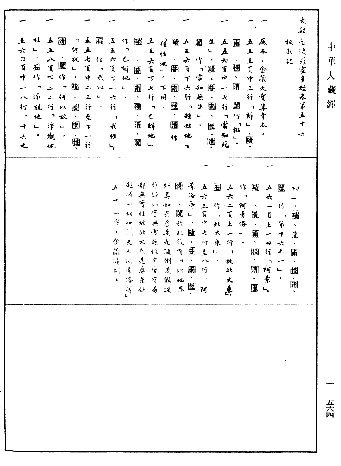 大般若波羅蜜多經《中華大藏經》_第1冊_第564頁56