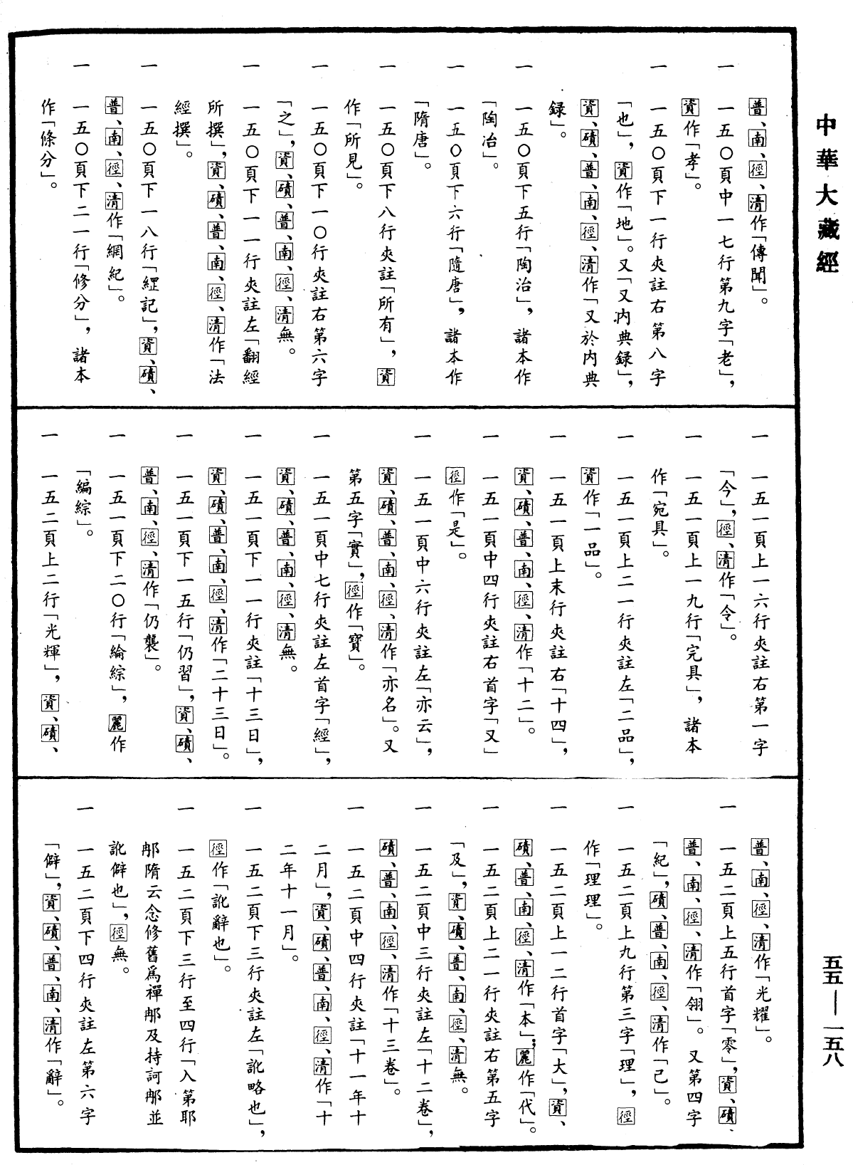 開元釋教錄《中華大藏經》_第55冊_第158頁