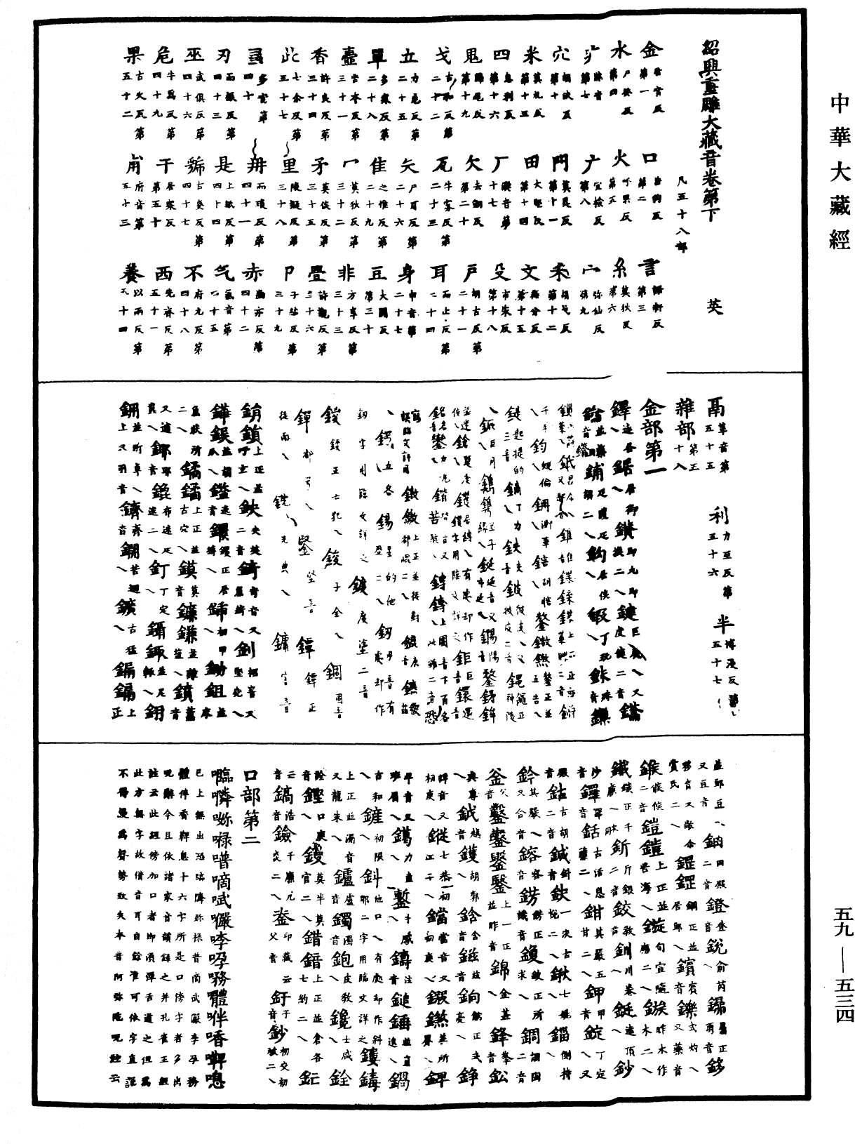 紹興重雕大藏音《中華大藏經》_第59冊_第0534頁