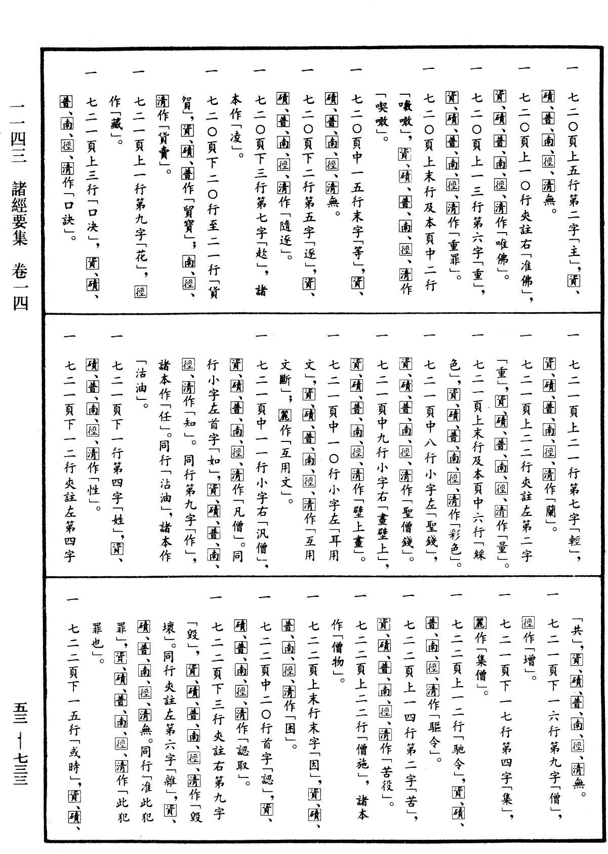 諸經要集《中華大藏經》_第53冊_第733頁