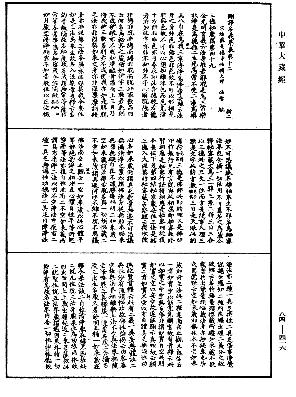 翻译名义集《中华大藏经》_第84册_第0416页