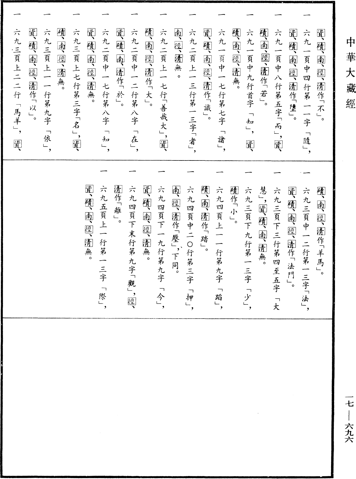 File:《中華大藏經》 第17冊 第696頁.png