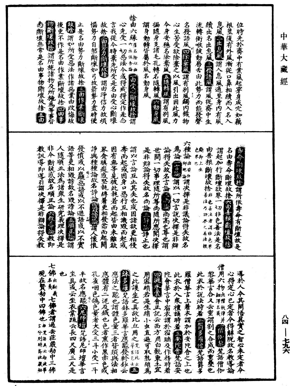 大明三藏法數(內總目二卷)《中華大藏經》_第84冊_第0796頁