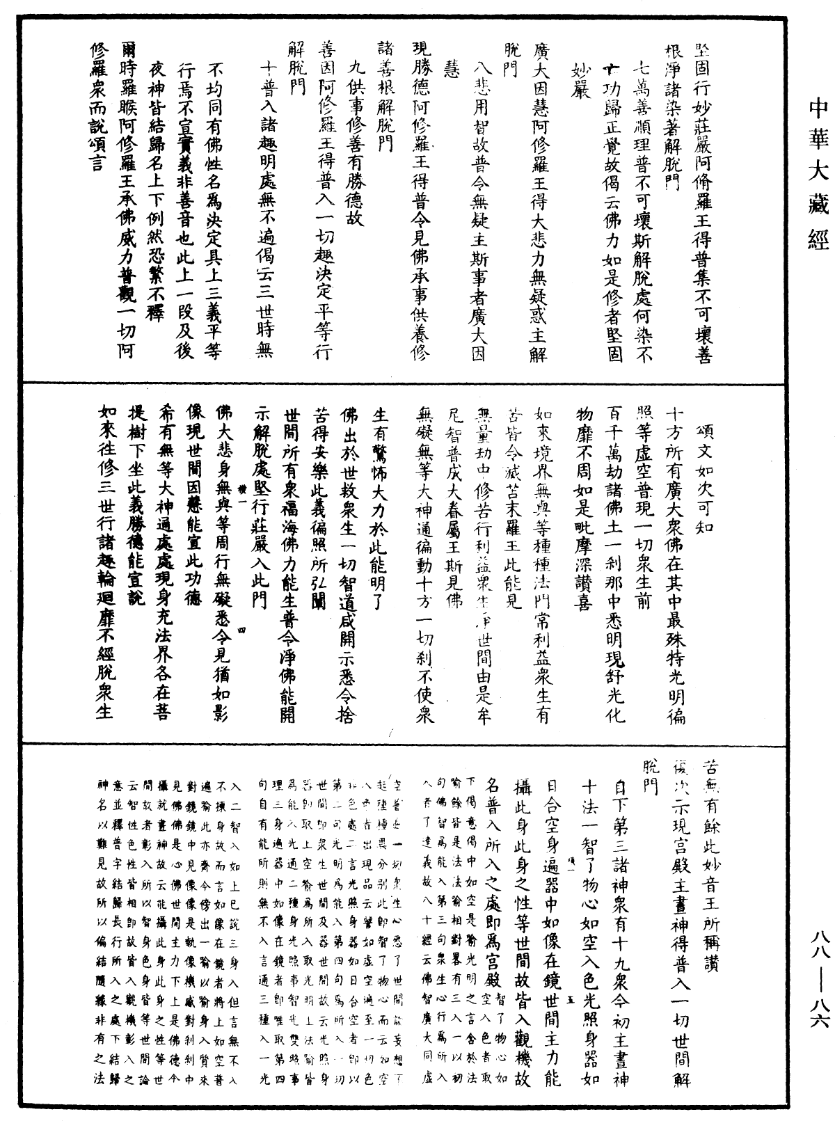 大方廣佛華嚴經疏鈔會本《中華大藏經》_第88冊_第086頁