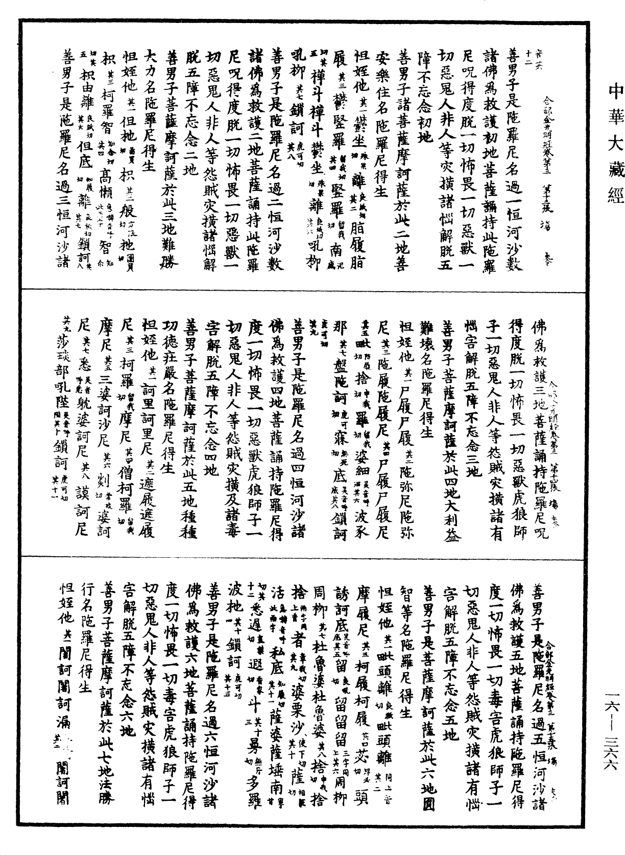 合部金光明經《中華大藏經》_第16冊_第366頁