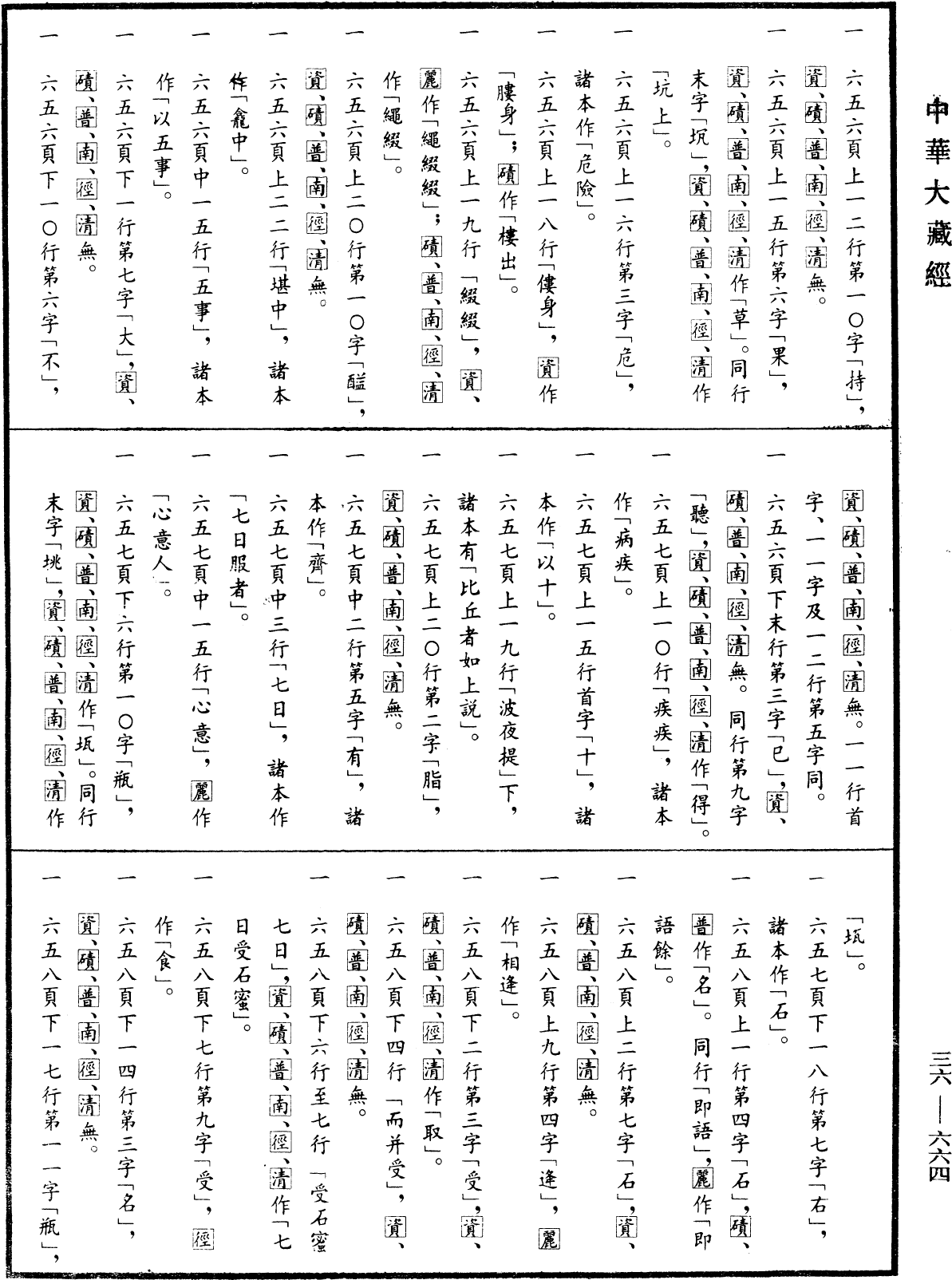 摩訶僧祇律《中華大藏經》_第36冊_第0664頁