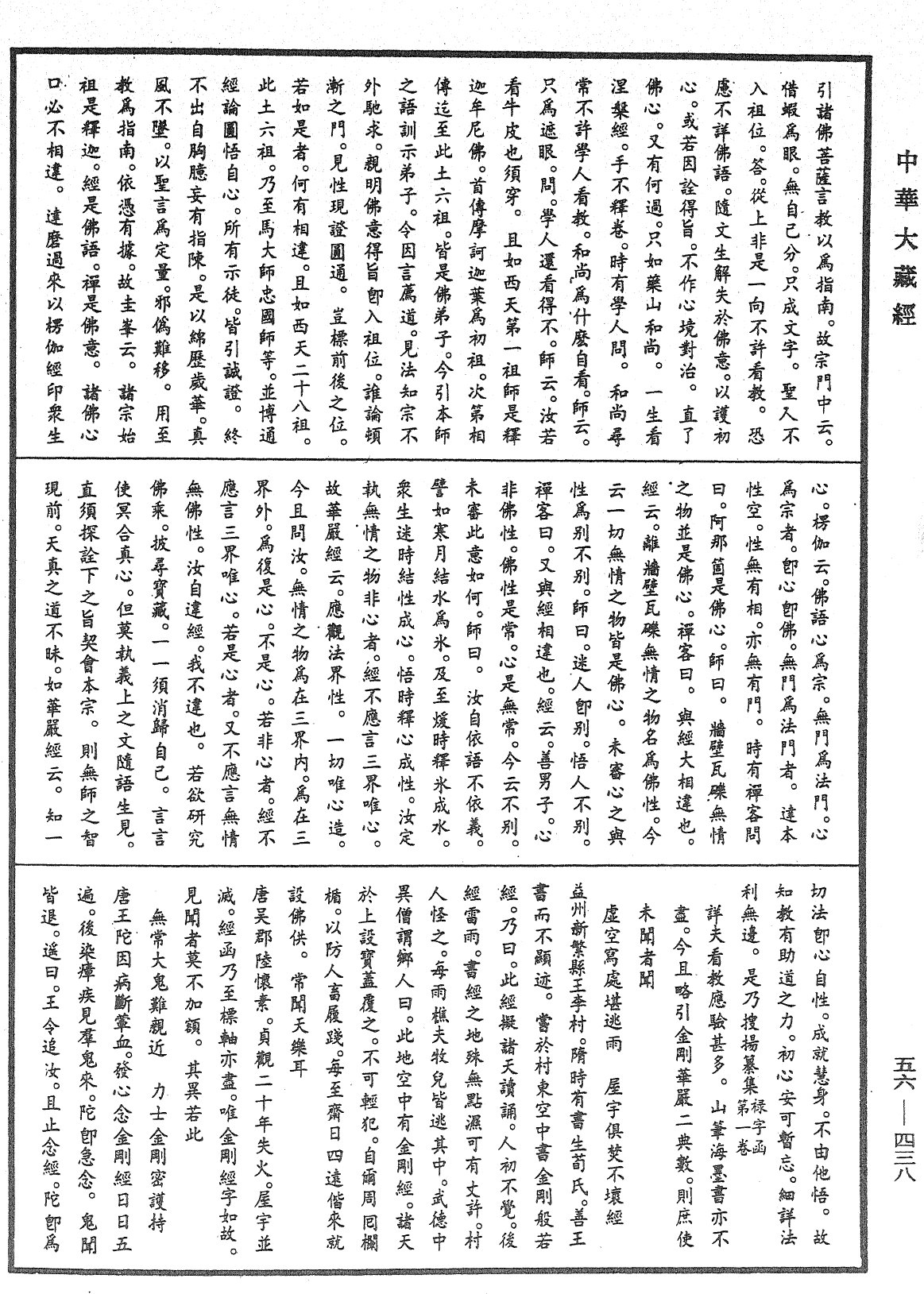 大藏一覽集《中華大藏經》_第56冊_第0438頁