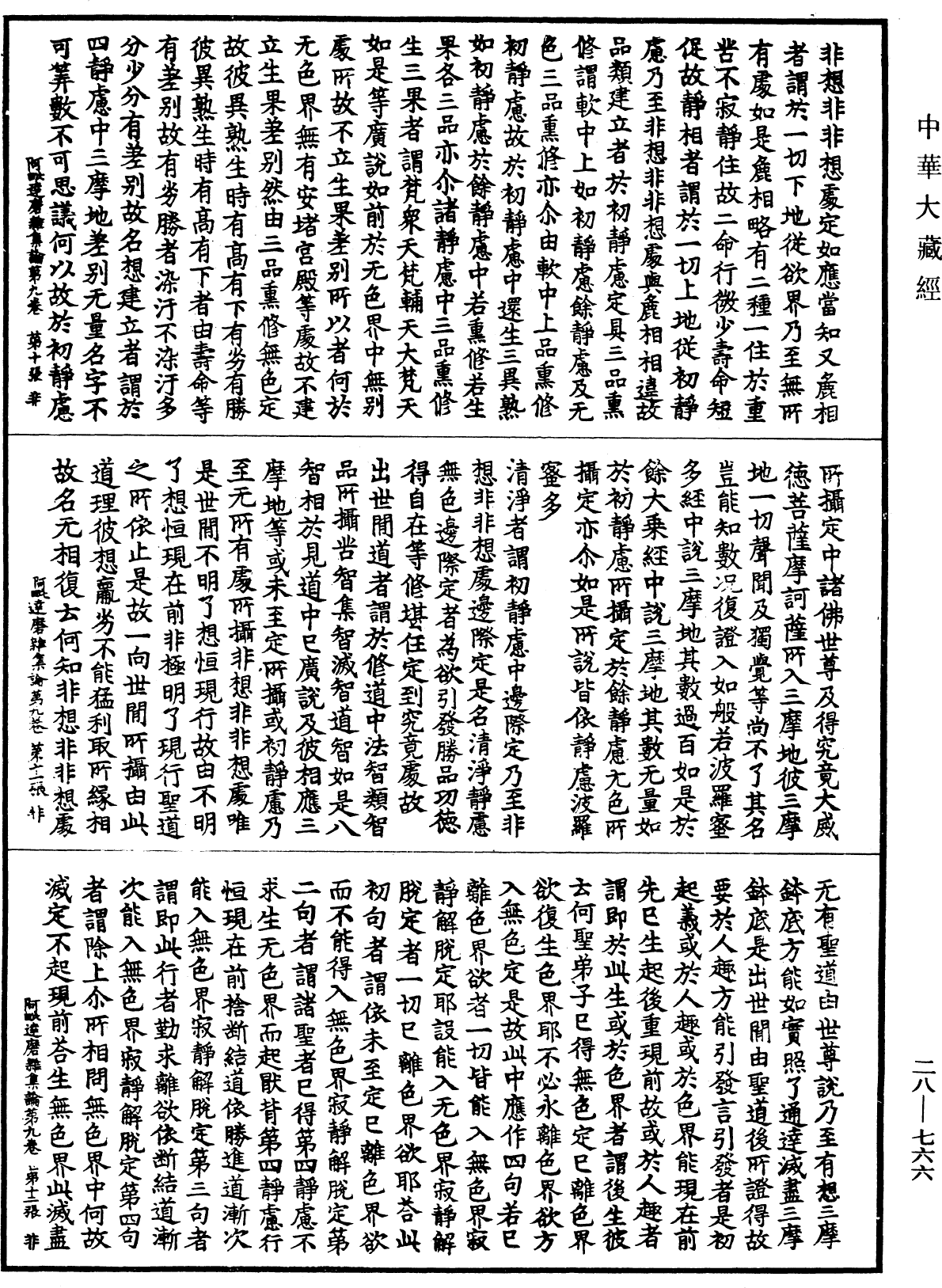 大乘阿毗达磨杂集论《中华大藏经》_第28册_第0766页