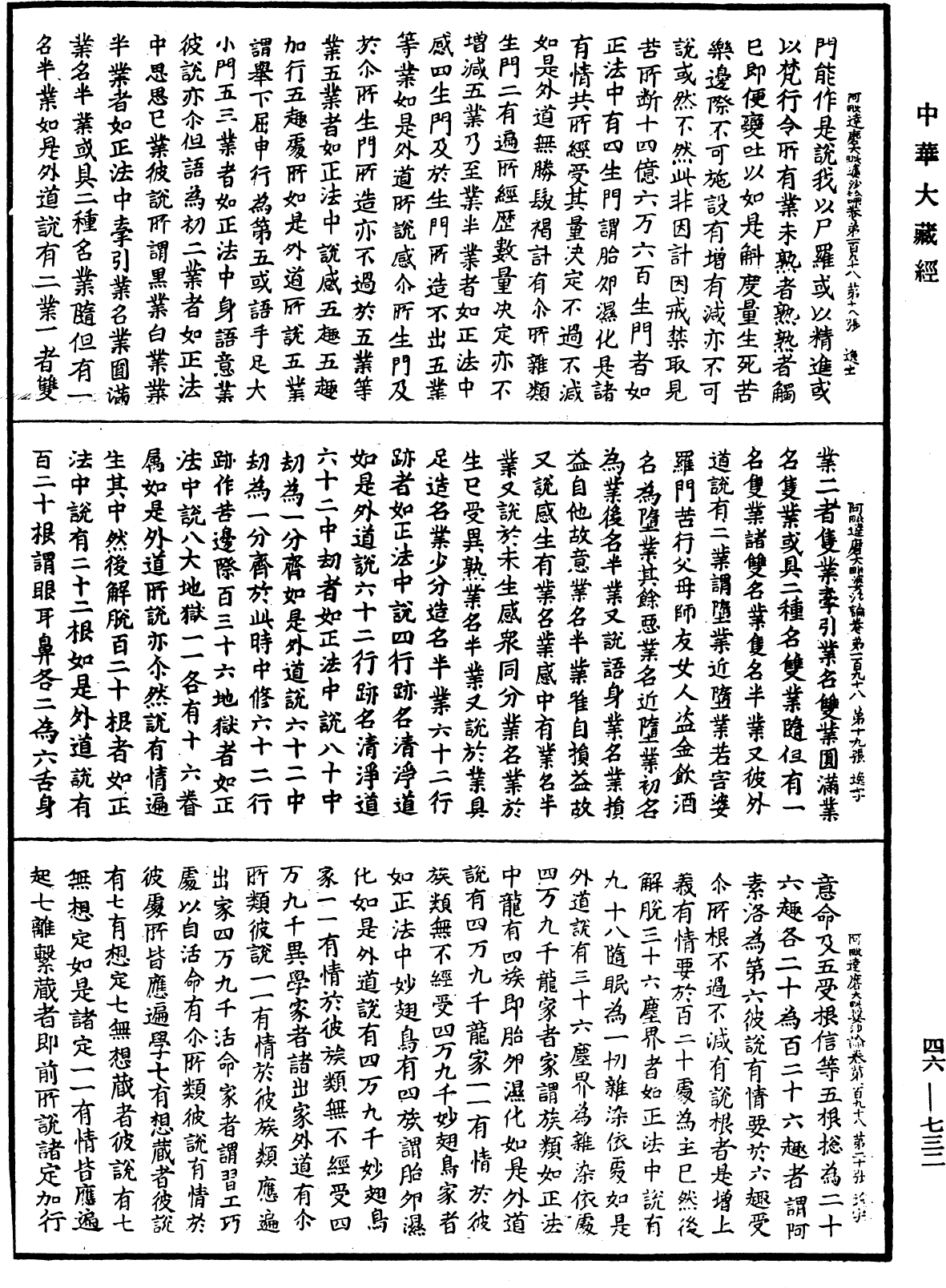 阿毗達磨大毗婆沙論《中華大藏經》_第46冊_第0732頁